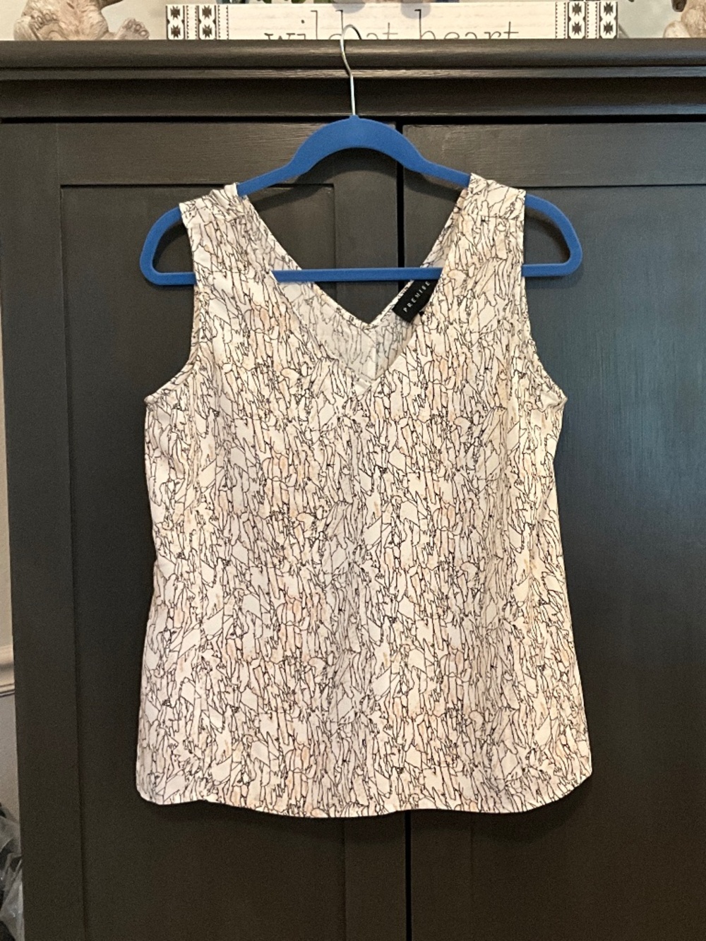 Premise V-neck sleeveless abstract NWT tank